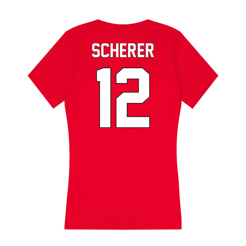 Maryland - NCAA Women's Volleyball : Katherine Scherer - Women's V-Neck T-Shirt-1