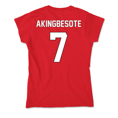 Maryland - NCAA Football : Tommy Akingbesote - Soft Style Women’s T-Shirt-1