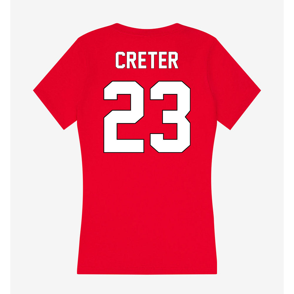 Maryland - NCAA Men's Lacrosse : Sean Creter - Women's V-Neck T-Shirt-1