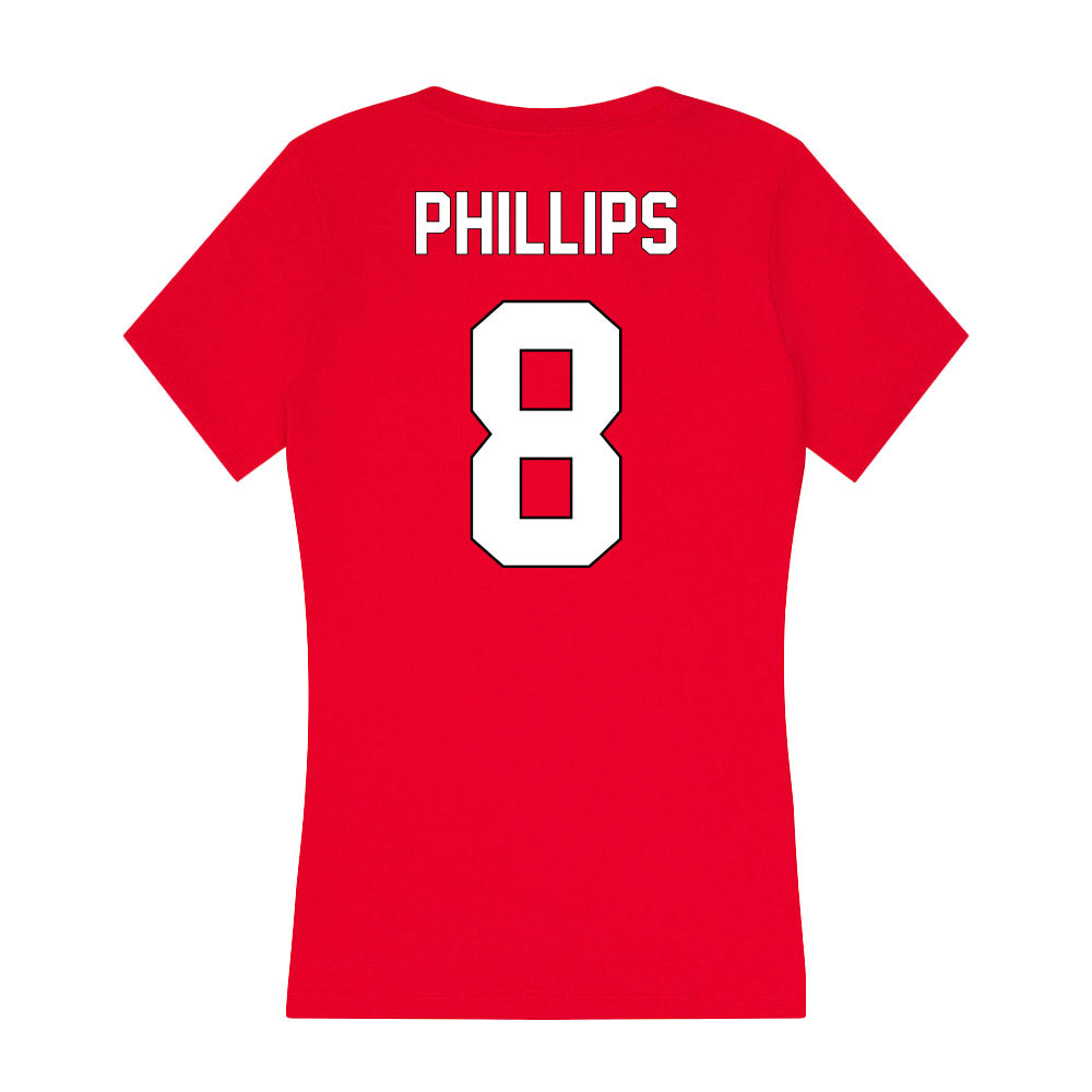 Maryland - NCAA Football : Jordan Phillips - Women's V-Neck T-Shirt-1