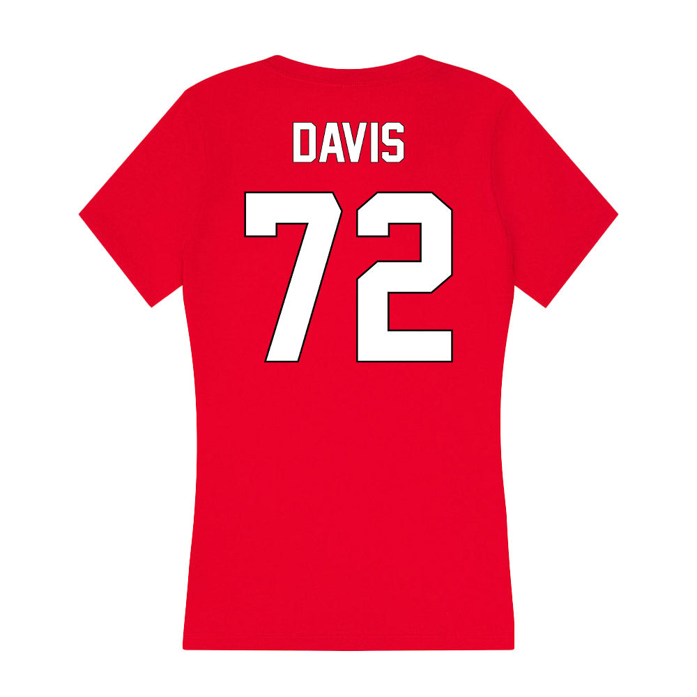 Maryland - NCAA Football : Terez Davis - Women's V-Neck T-Shirt-1