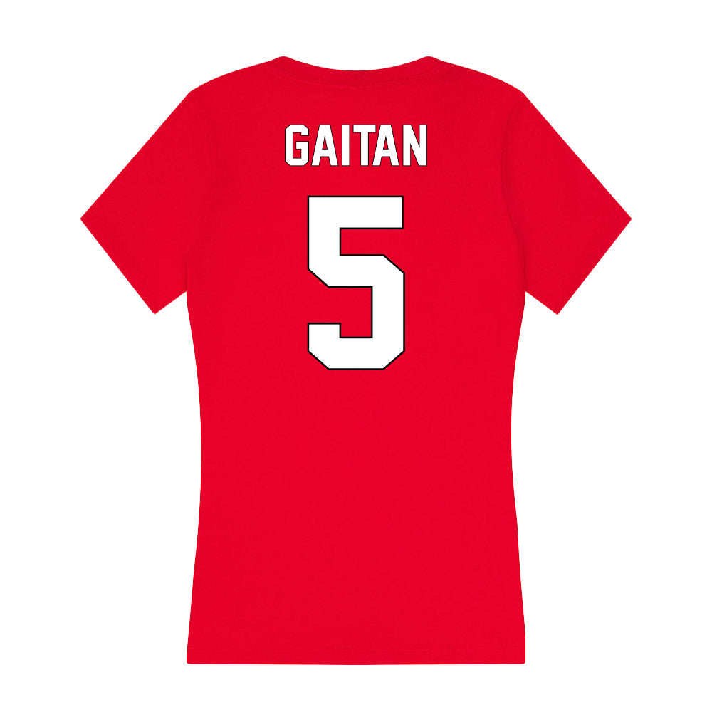 Maryland - NCAA Women's Field Hockey : Ella Gaitan - Women's V-Neck T-Shirt-1