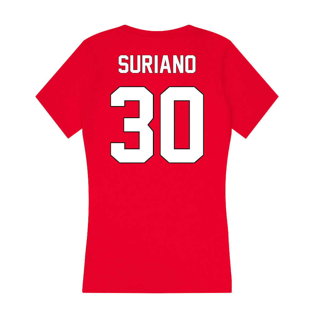 Maryland - NCAA Women's Lacrosse : JJ Suriano - Women's V-Neck T-Shirt-1