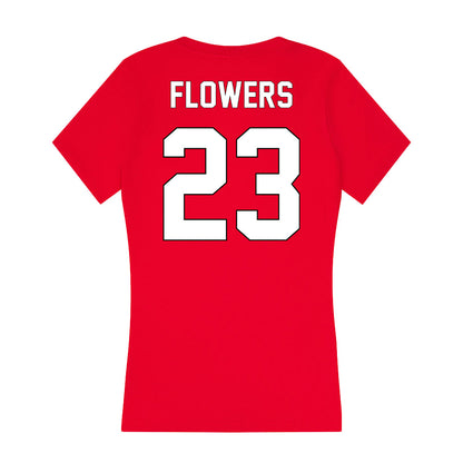 Maryland - NCAA Football : Keyshawn Flowers - Women's V-Neck T-Shirt-1