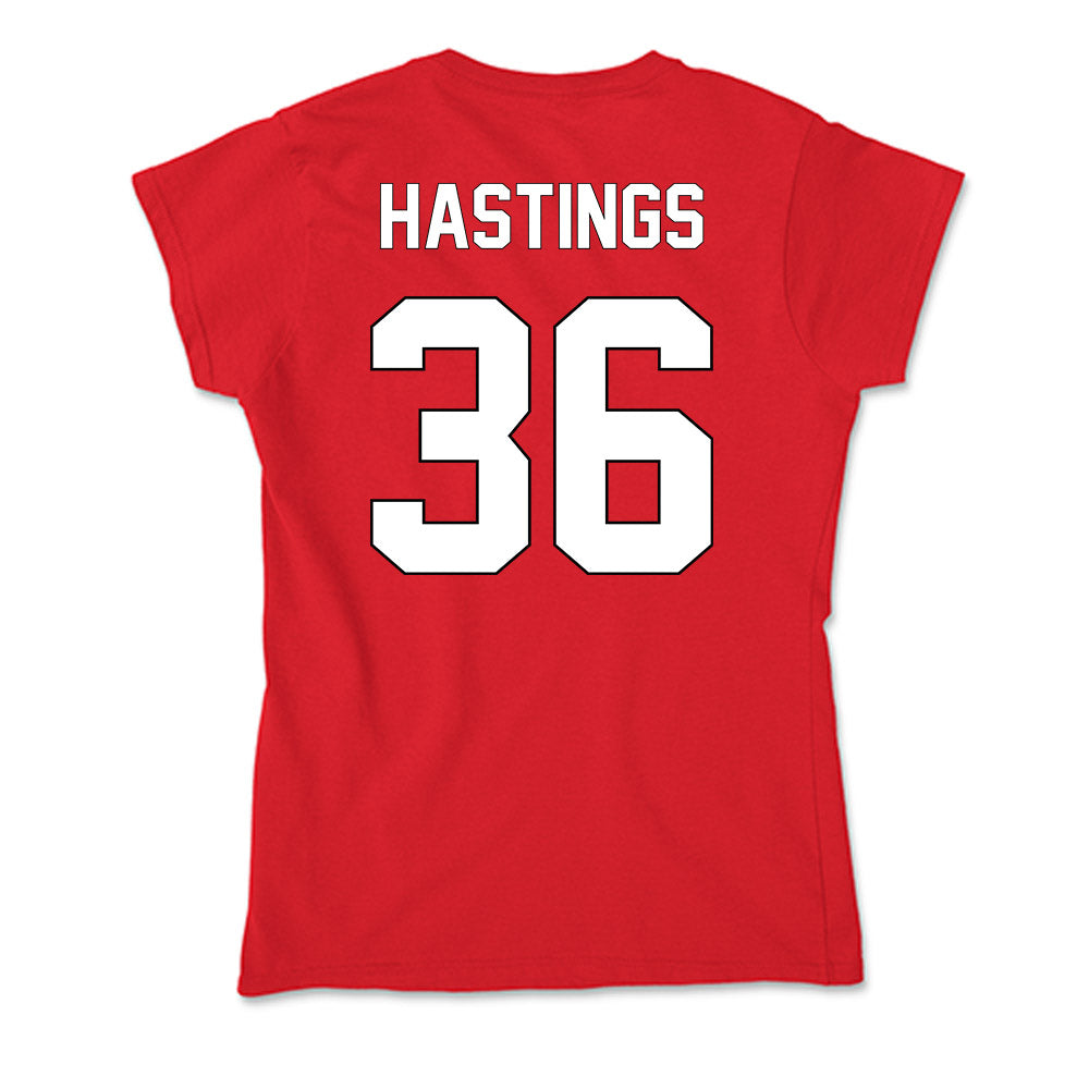 Maryland - NCAA Baseball : Logan Hastings - Soft Style Women’s T-Shirt-1