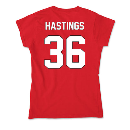 Maryland - NCAA Baseball : Logan Hastings - Soft Style Women’s T-Shirt-1