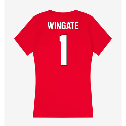 Maryland - NCAA Football : Daniel Wingate - Women's V-Neck T-Shirt-1