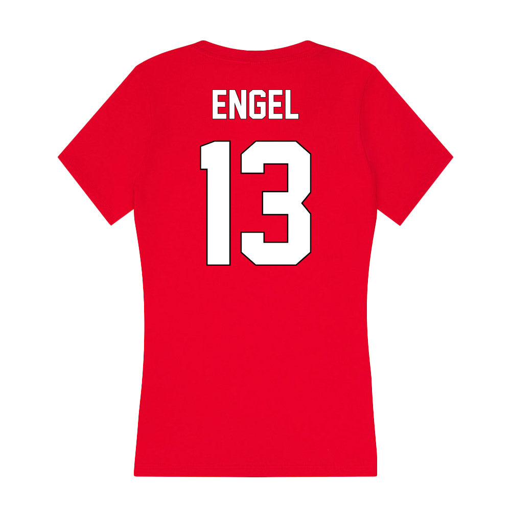 Maryland - NCAA Women's Volleyball : Erin Engel - Women's V-Neck T-Shirt-1