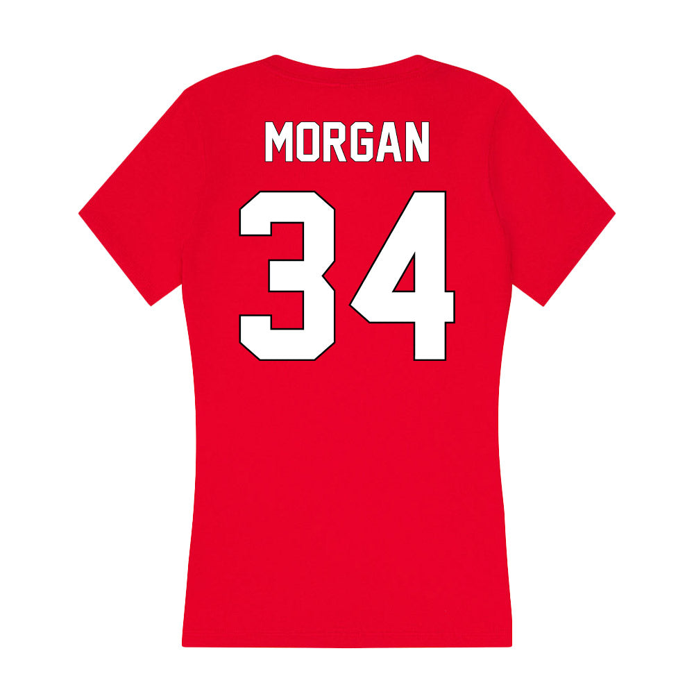 Maryland - NCAA Baseball : Jake Morgan - Women's V-Neck T-Shirt-1