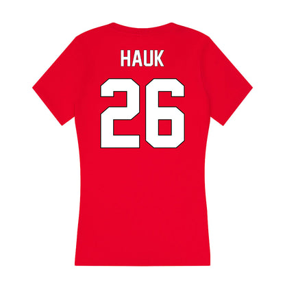 Maryland - NCAA Baseball : Jacob Hauk - Women's V-Neck T-Shirt-1