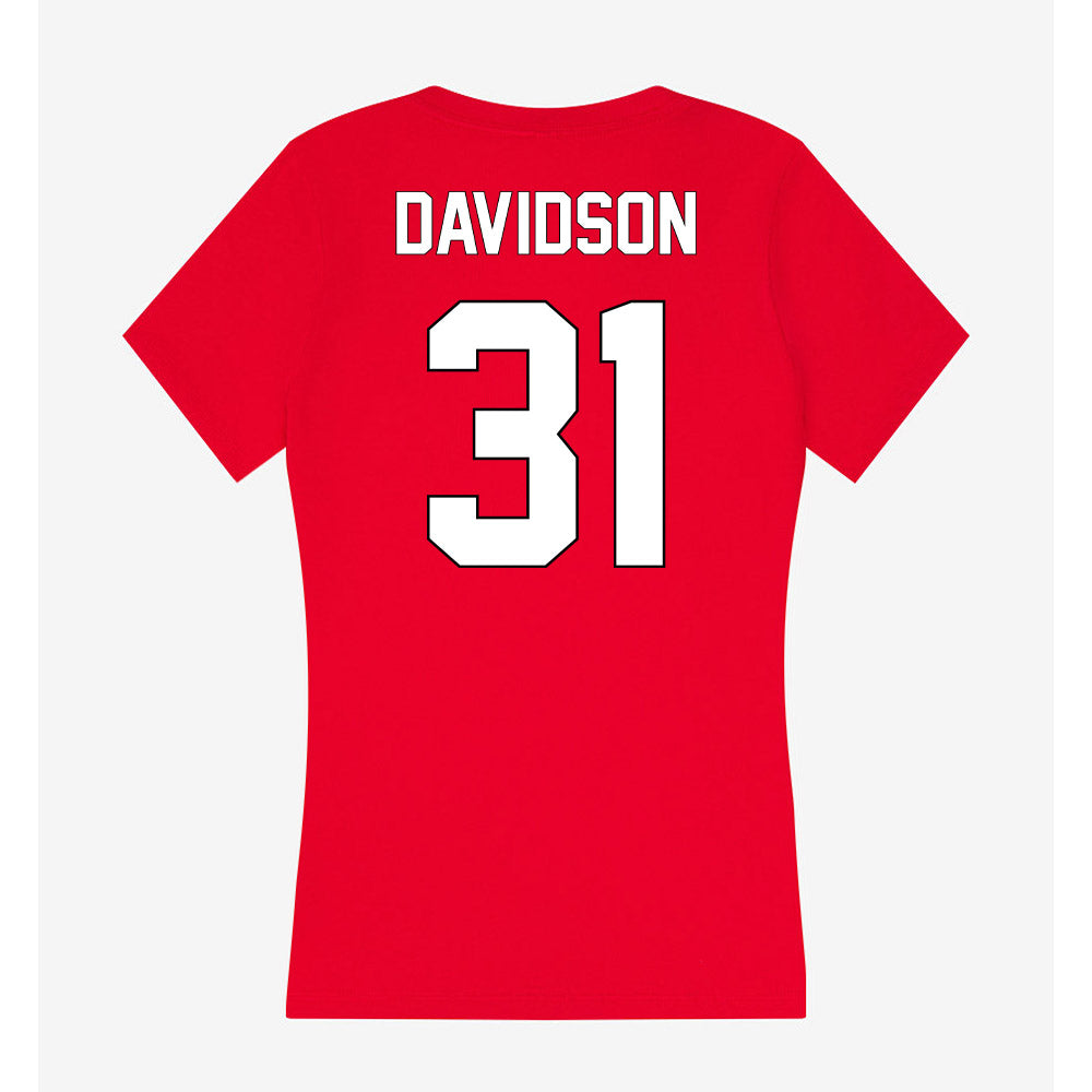 Maryland - NCAA Men's Lacrosse : Trace Davidson - Women's V-Neck T-Shirt-1