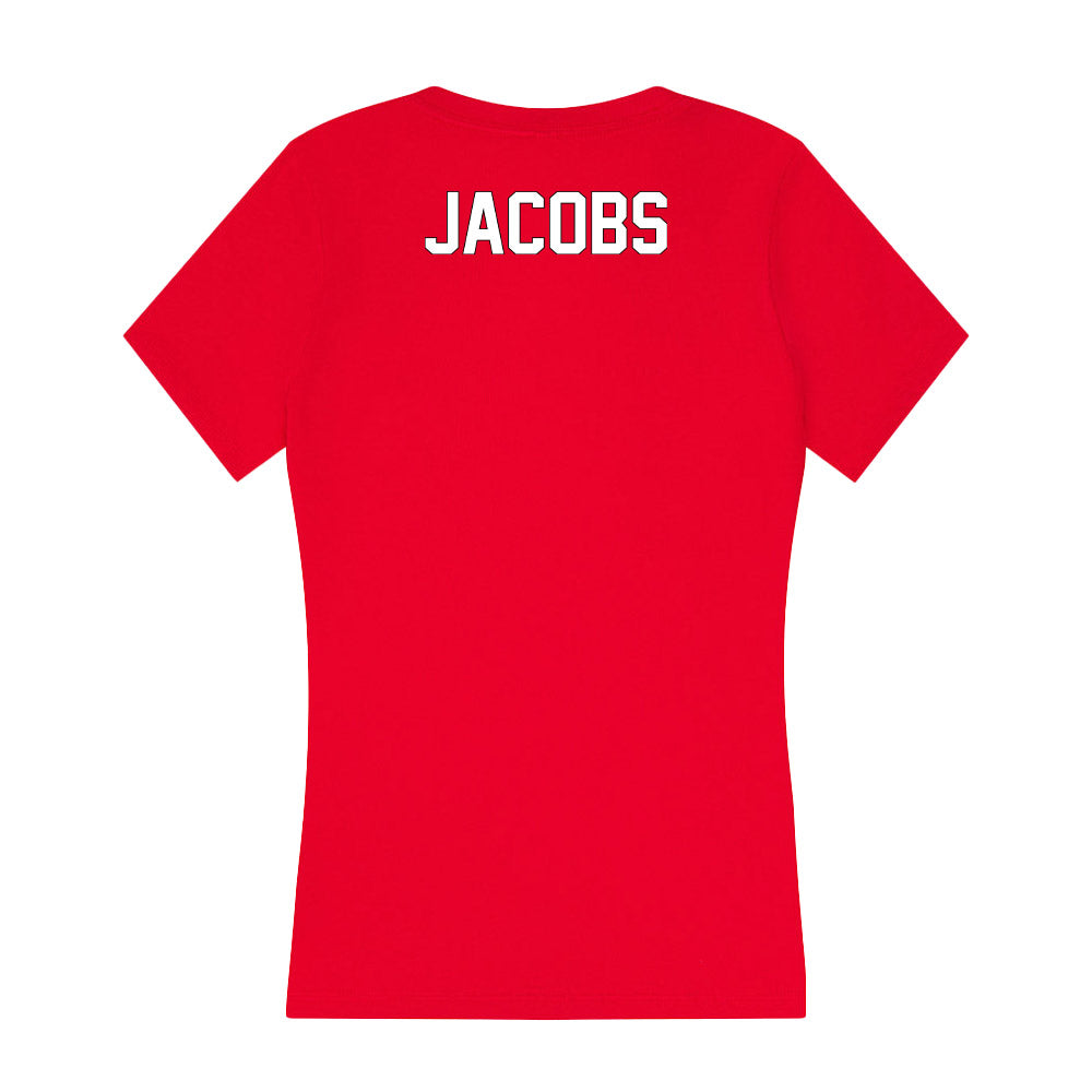 Maryland - NCAA Wrestling : Luke Jacobs - Women's V-Neck T-Shirt-1
