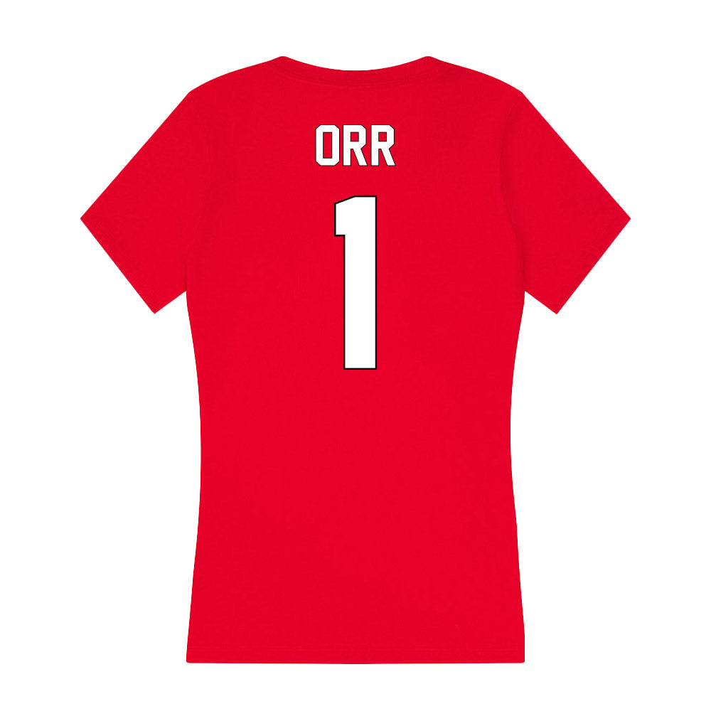 Maryland - NCAA Baseball : Jacob Orr - Women's V-Neck T-Shirt-1