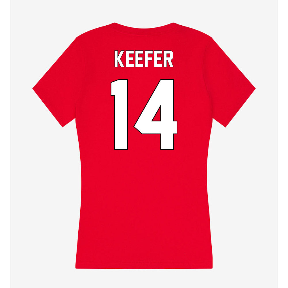 Maryland - NCAA Baseball : Luke Keefer - Women's V-Neck T-Shirt-1