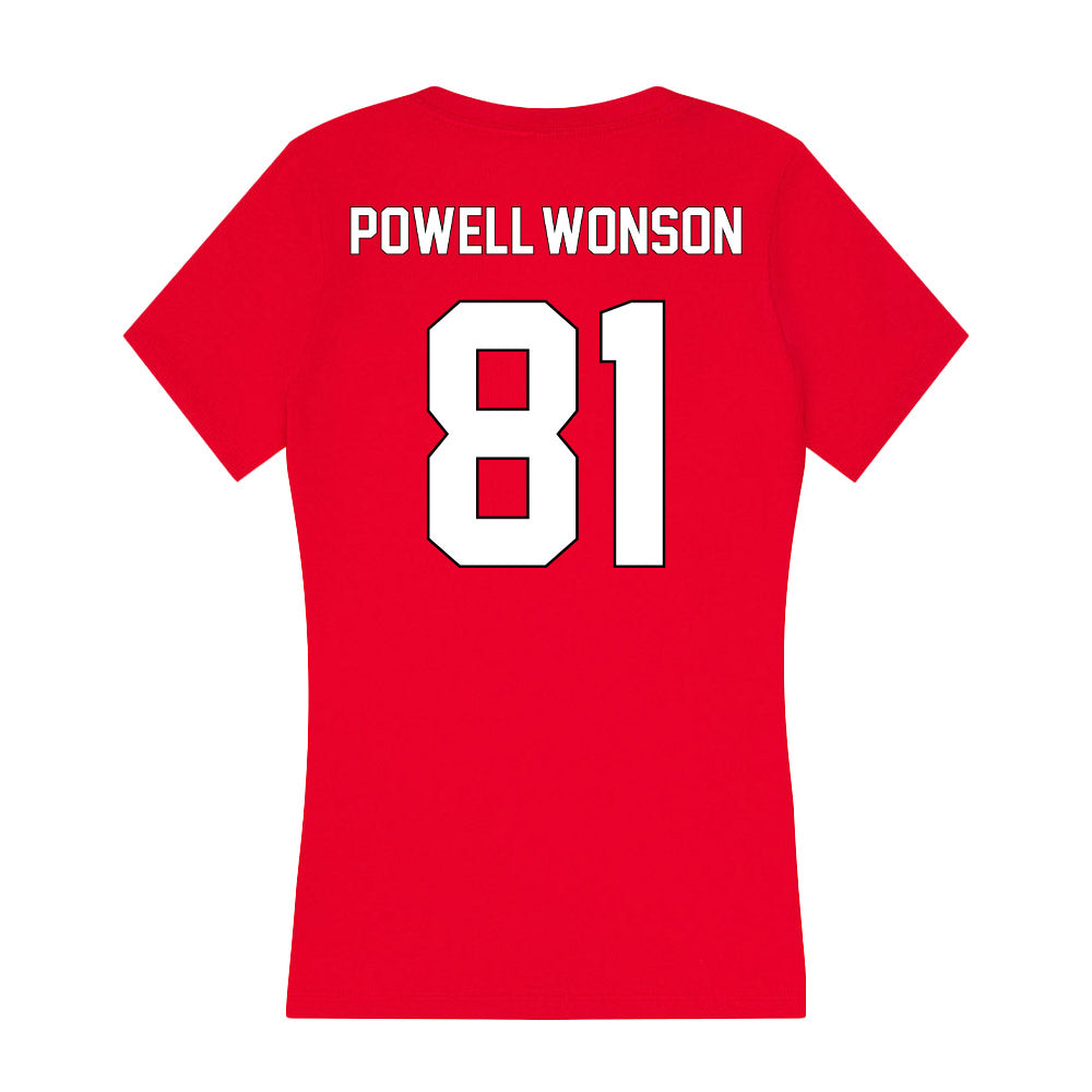 Maryland - NCAA Football : Jahmari Powell-Wonson - Women's V-Neck T-Shirt-1