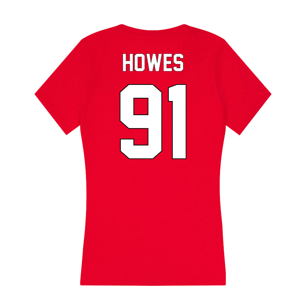 Maryland - NCAA Football : Jack Howes - Women's V-Neck T-Shirt-1