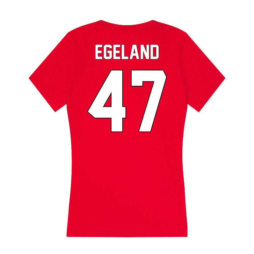 Maryland - NCAA Women's Soccer : Ellie Egeland - Women's V-Neck T-Shirt-1