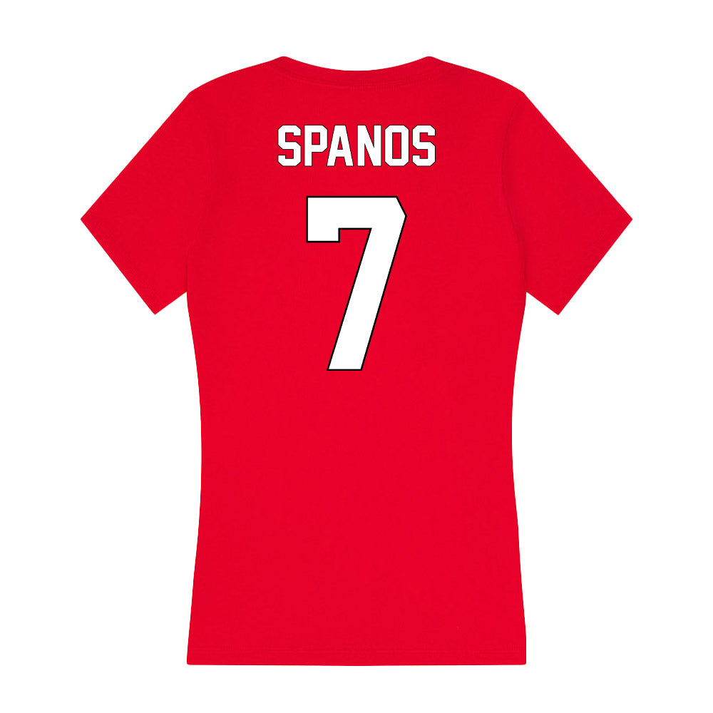 Maryland - NCAA Men's Lacrosse : Eric Spanos - Women's V-Neck T-Shirt-1