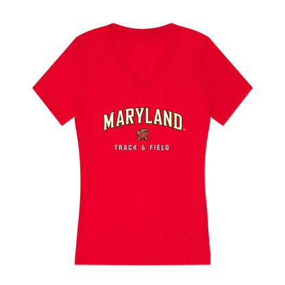 Maryland - NCAA Men's Track & Field : Jeff Kline - Women's V-Neck T-Shirt-0