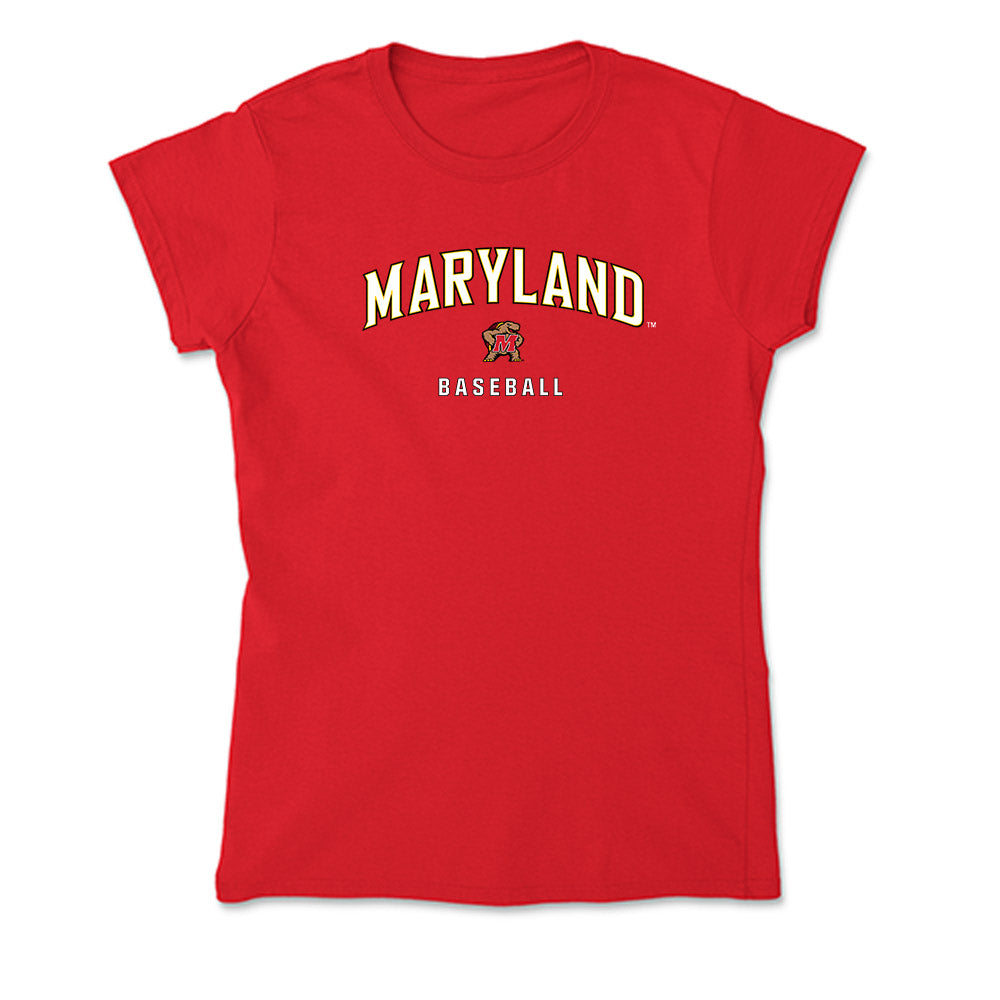 Maryland - NCAA Baseball : Joey McMannis - Soft Style Women’s T-Shirt-0