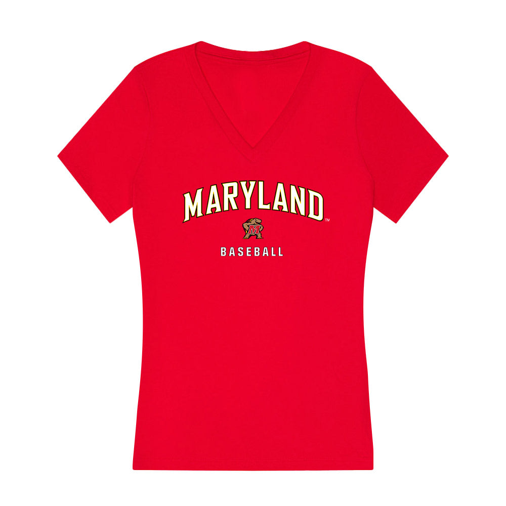 Maryland - NCAA Baseball : Brayden Ryan - Women's V-Neck T-Shirt-0