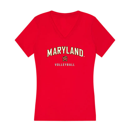 Maryland - NCAA Women's Volleyball : Katherine Scherer - Women's V-Neck T-Shirt-0