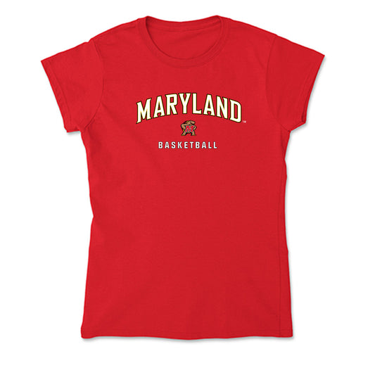 Maryland - NCAA Men's Basketball : Elijah Saunders - Soft Style Women’s T-Shirt-0