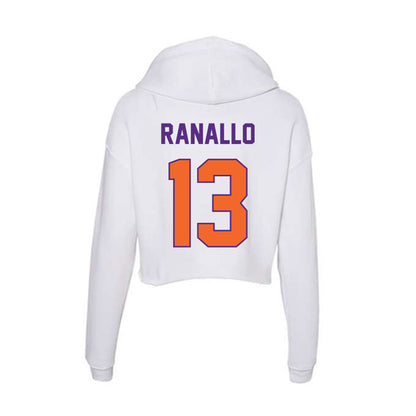 Clemson - NCAA Women's Basketball : Bella Ranallo - Women's Crop Fleece Hoodie-1