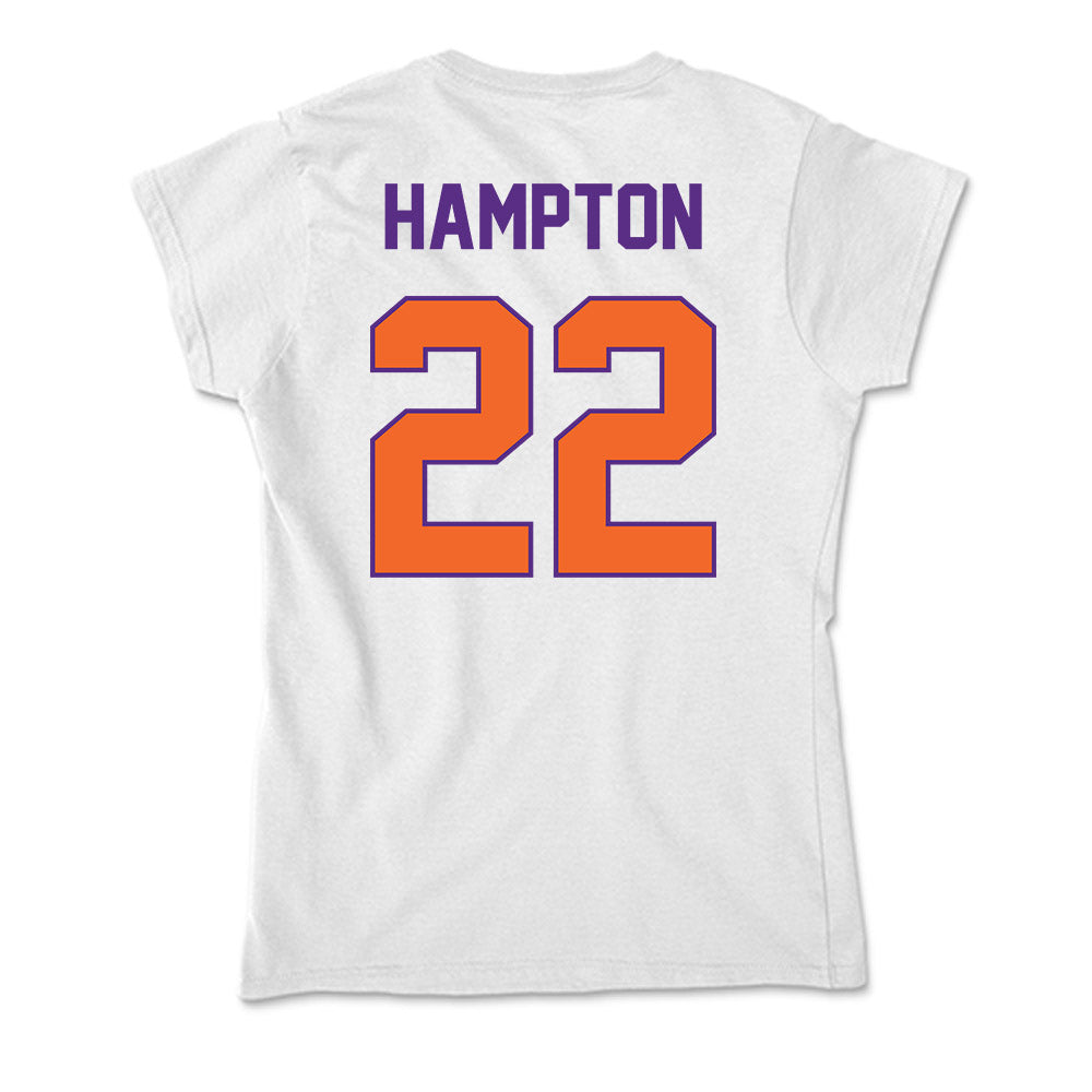 Clemson - NCAA Men's Soccer : Aiden Hampton - Soft Style Women’s T-Shirt-1