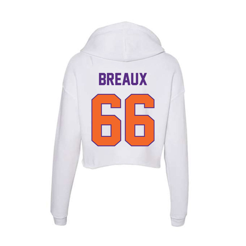 Clemson - NCAA Softball : Sarah Breaux - Women's Crop Fleece Hoodie-1