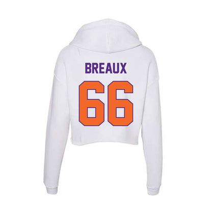 Clemson - NCAA Softball : Sarah Breaux - Women's Crop Fleece Hoodie-1