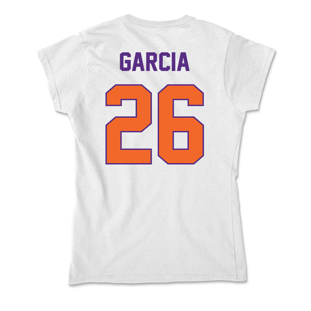 Clemson - NCAA Men's Soccer : Marco Garcia - Soft Style Women’s T-Shirt-1