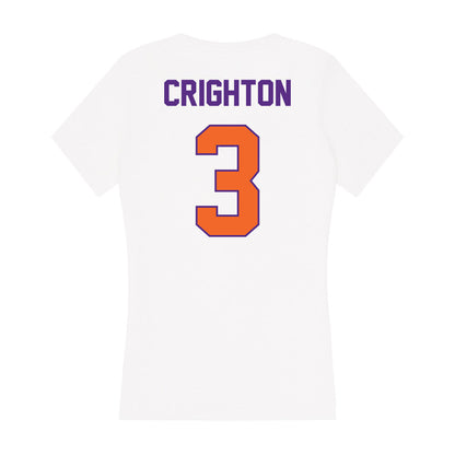 Clemson - NCAA Baseball : Jack Crighton - Women's V-Neck T-Shirt-1