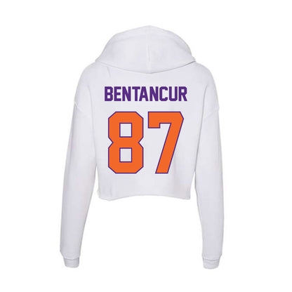 Clemson - NCAA Football : Christian Bentancur - Women's Crop Fleece Hoodie-1