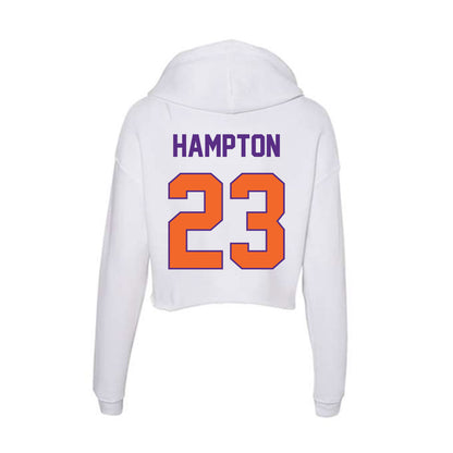 Clemson - NCAA Football : Ashton Hampton - Women's Crop Fleece Hoodie-1