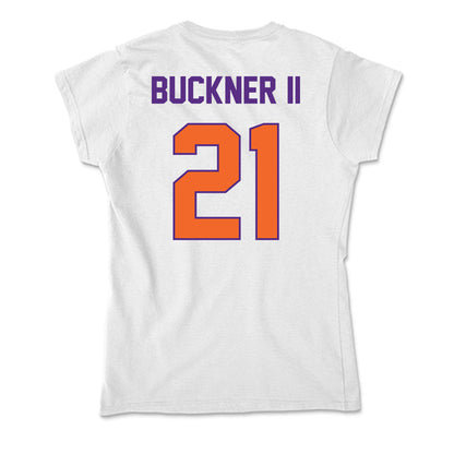 Clemson - NCAA Men's Basketball : Ace Buckner II - Soft Style Women’s T-Shirt-1