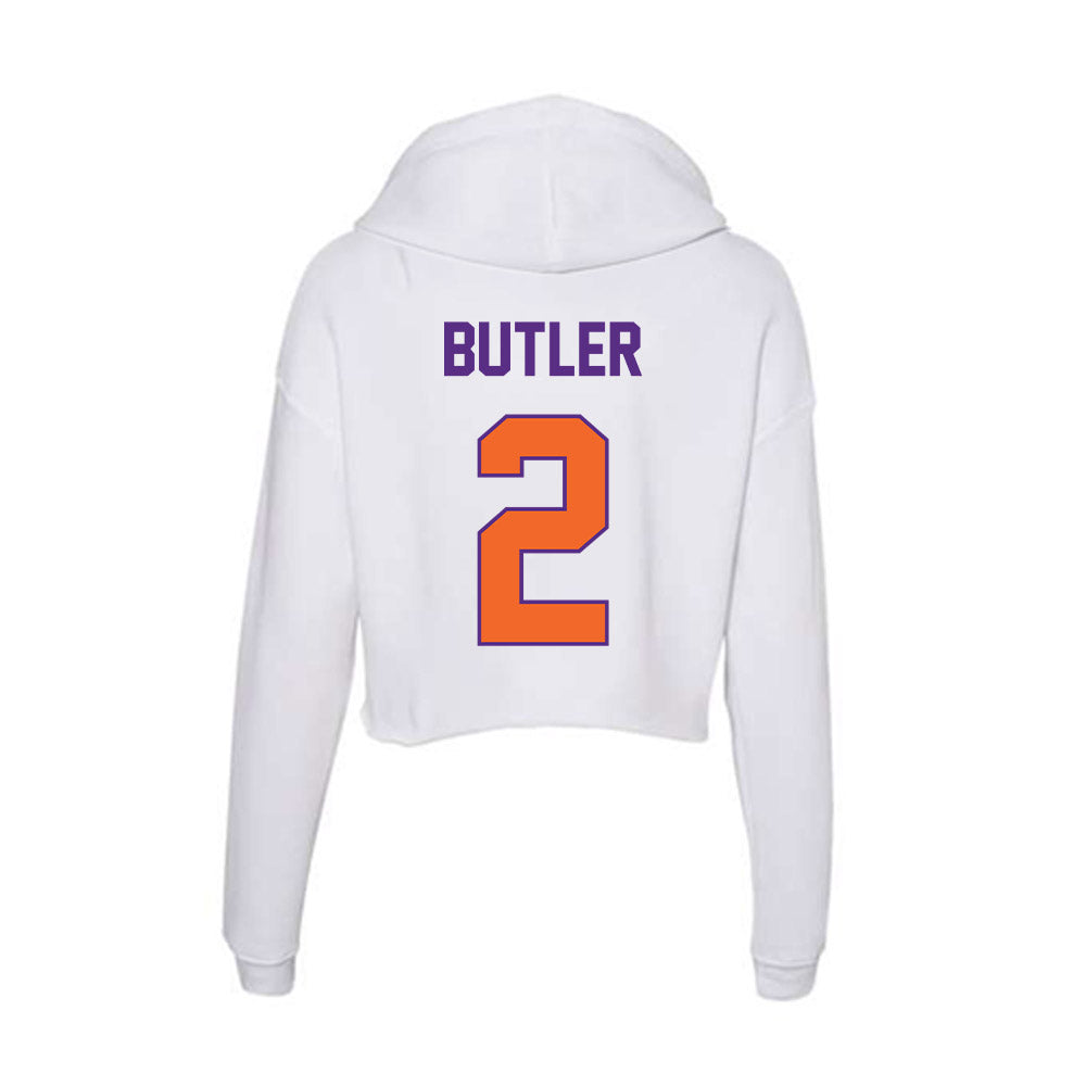 Clemson - NCAA Women's Basketball : Jakerra Butler - Women's Crop Fleece Hoodie-1