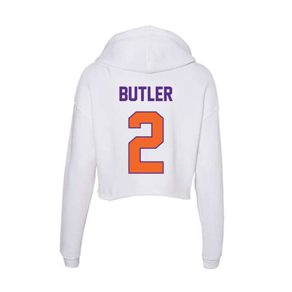 Clemson - NCAA Women's Basketball : Jakerra Butler - Women's Crop Fleece Hoodie-1