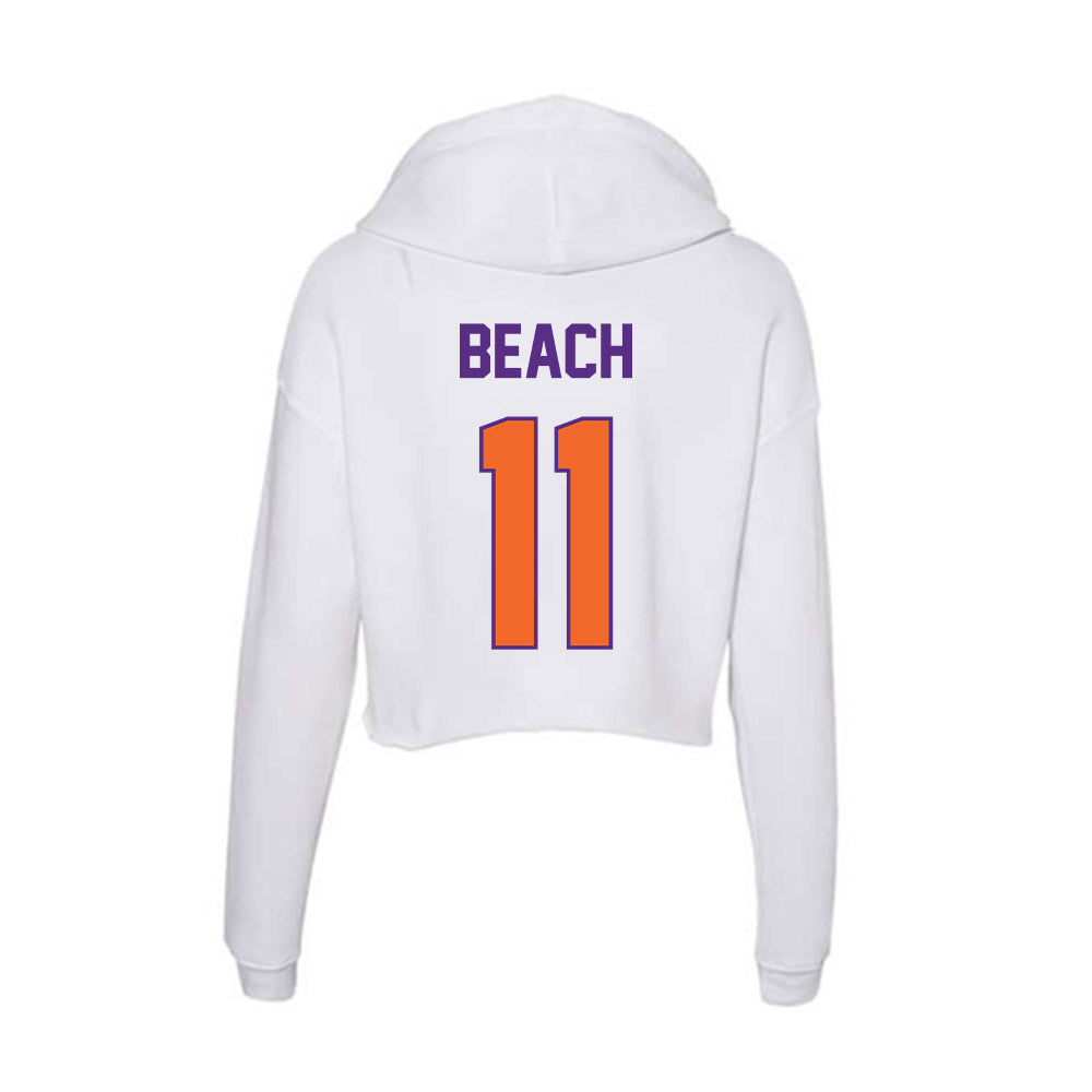 Clemson - NCAA Women's Lacrosse : Kasey Beach - Women's Crop Fleece Hoodie-1