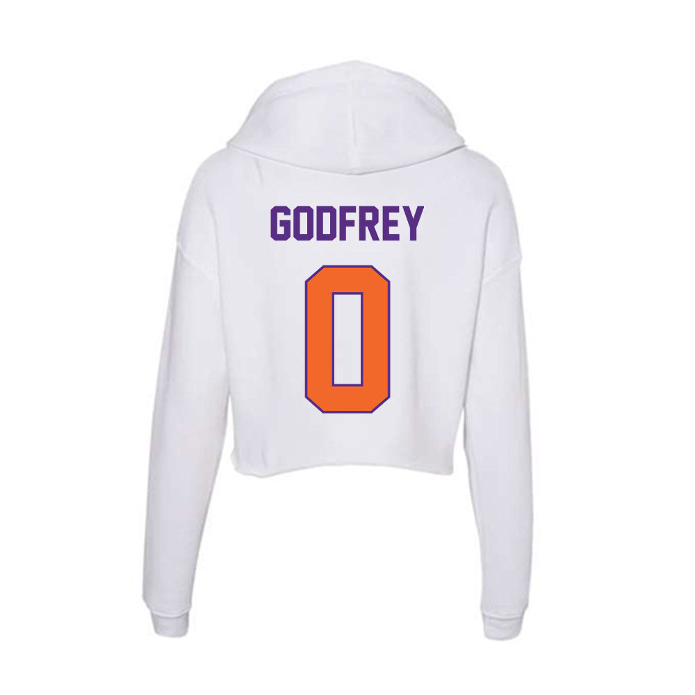 Clemson - NCAA Men's Basketball : RJ Godfrey - Women's Crop Fleece Hoodie-1