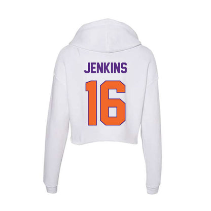 Clemson - NCAA Women's Soccer : Jolie Jenkins - Women's Crop Fleece Hoodie-1