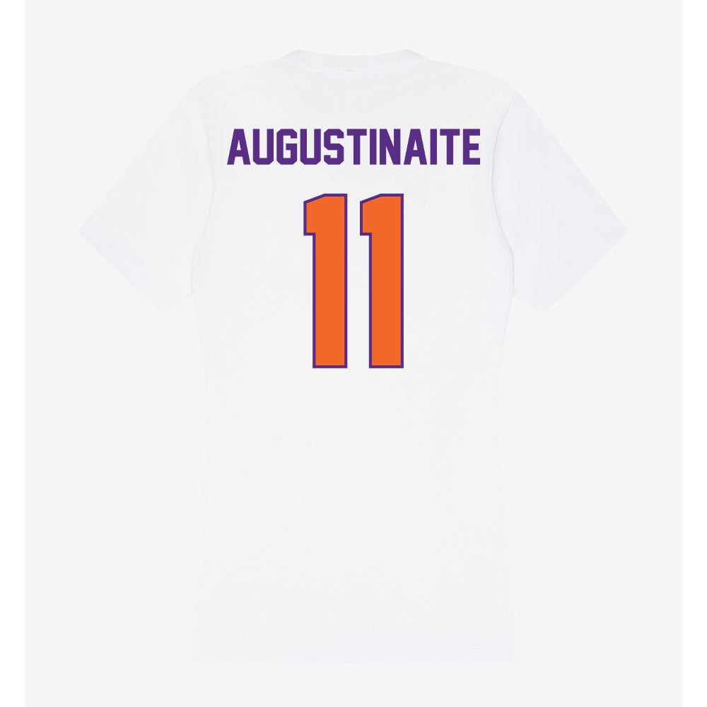 Clemson - NCAA Women's Basketball : Rusne Augustinaite - Women's V-Neck T-Shirt-1