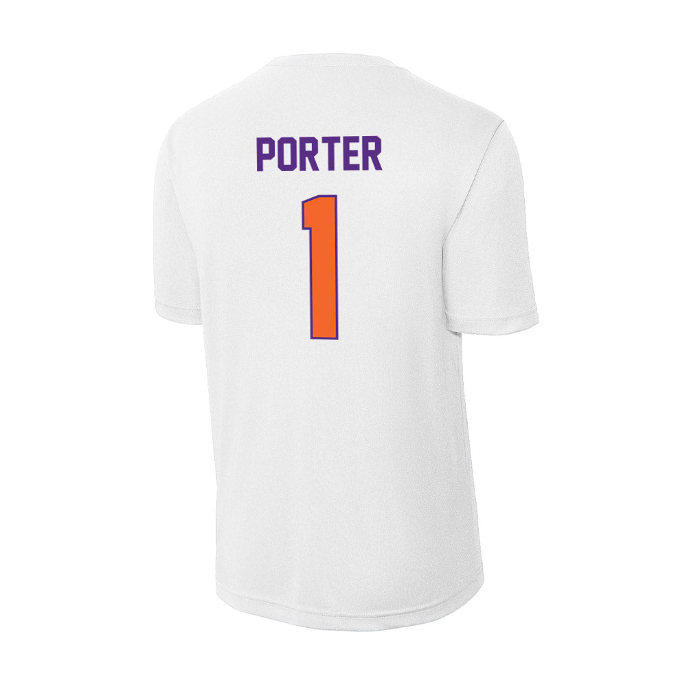 Clemson - NCAA Men's Basketball : Jestin Porter - Activewear T-Shirt-1
