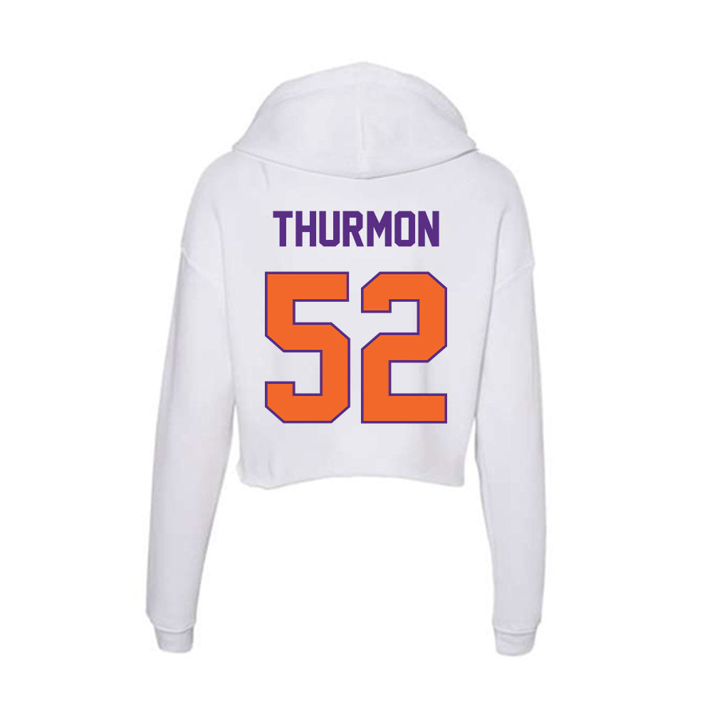 Clemson - NCAA Football : Elyjah Thurmon - Women's Crop Fleece Hoodie-1