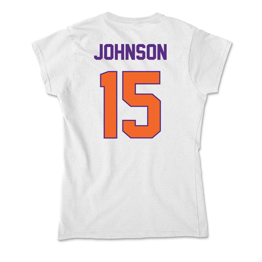 Clemson - NCAA Women's Soccer : Ella Johnson - Soft Style Women’s T-Shirt-1