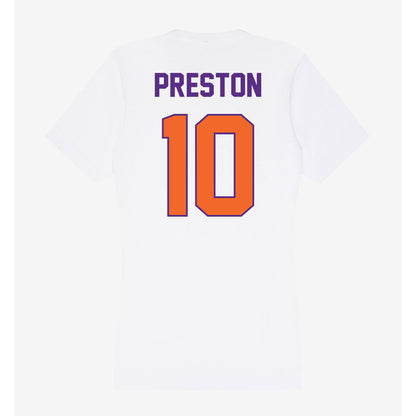 Clemson - NCAA Football : juju preston - Women's V-Neck T-Shirt-1