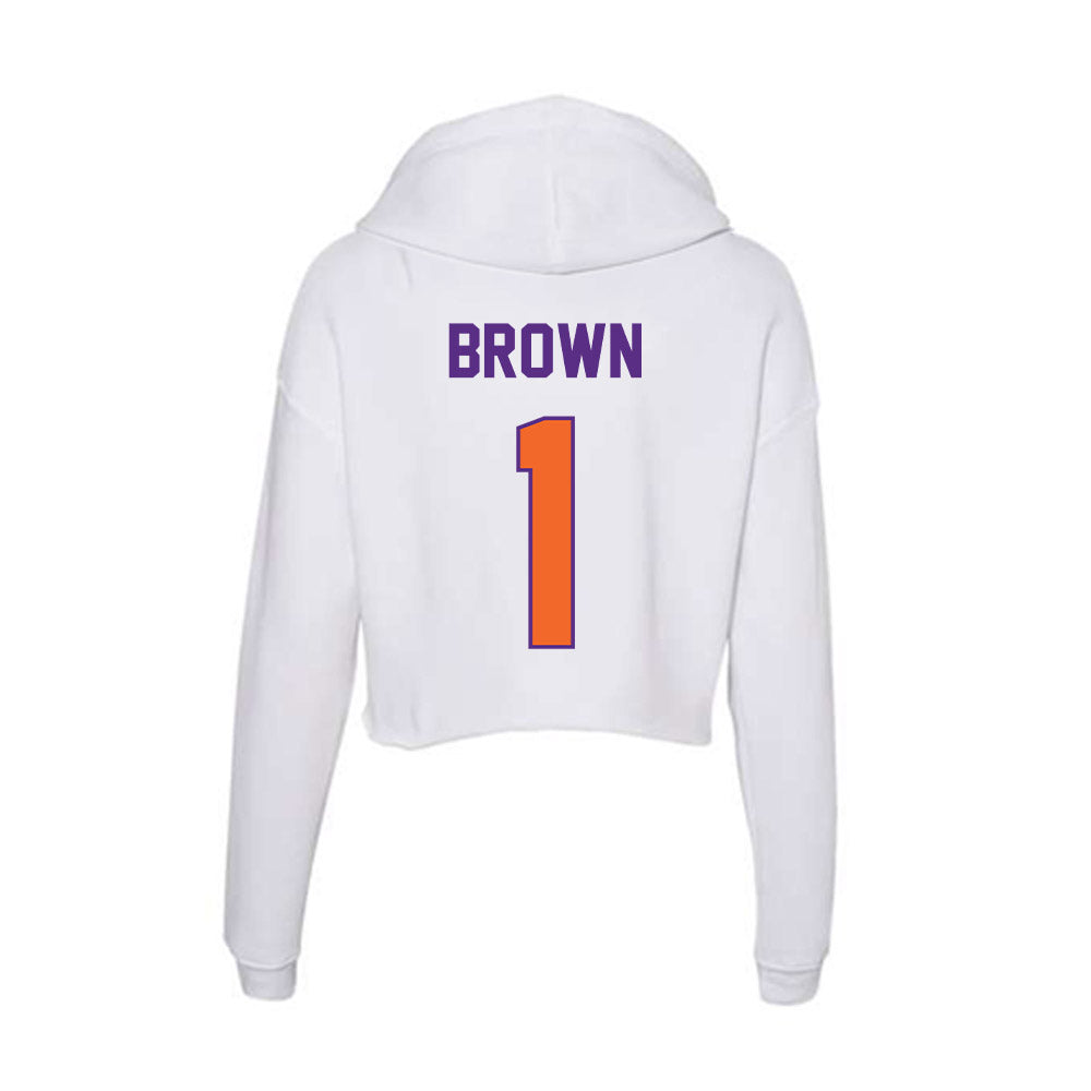 Clemson - NCAA Football : Max Brown - Women's Crop Fleece Hoodie-1