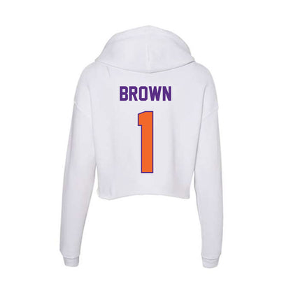 Clemson - NCAA Football : Max Brown - Women's Crop Fleece Hoodie-1