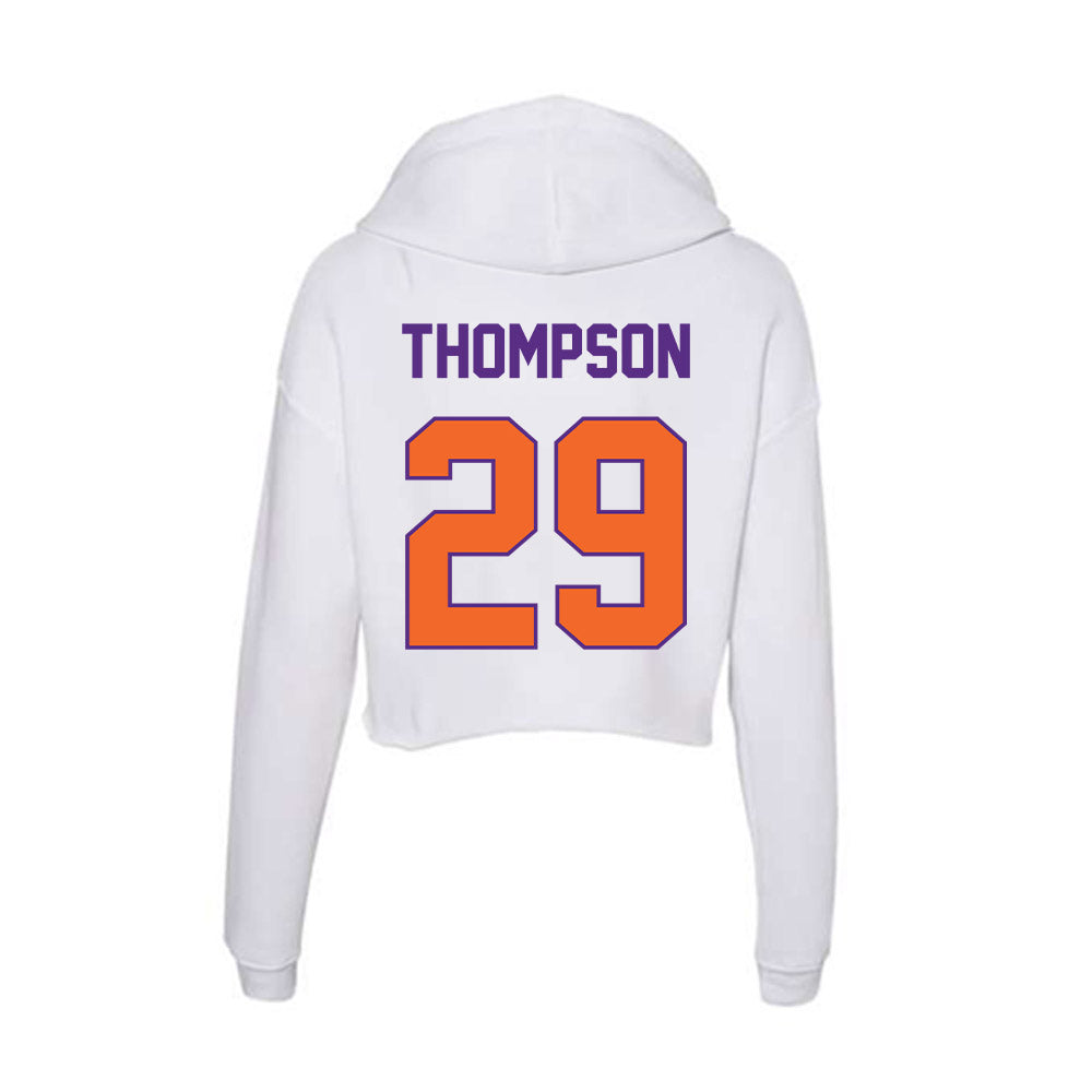 Clemson - NCAA Women's Soccer : Jordan Thompson - Women's Crop Fleece Hoodie-1