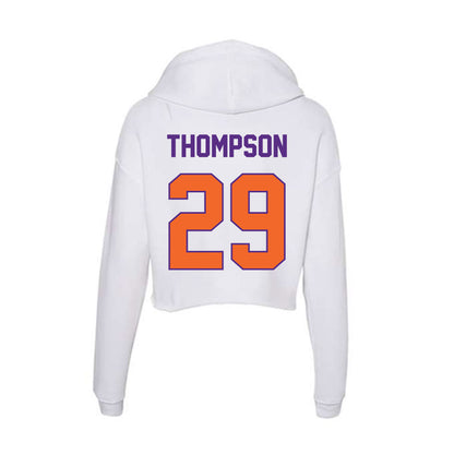 Clemson - NCAA Women's Soccer : Jordan Thompson - Women's Crop Fleece Hoodie-1